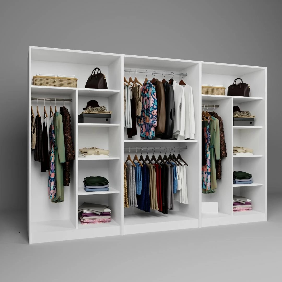 Dollap për rroba, ngjyrë e bardhë, Skye Decor, Lucas 1600-88