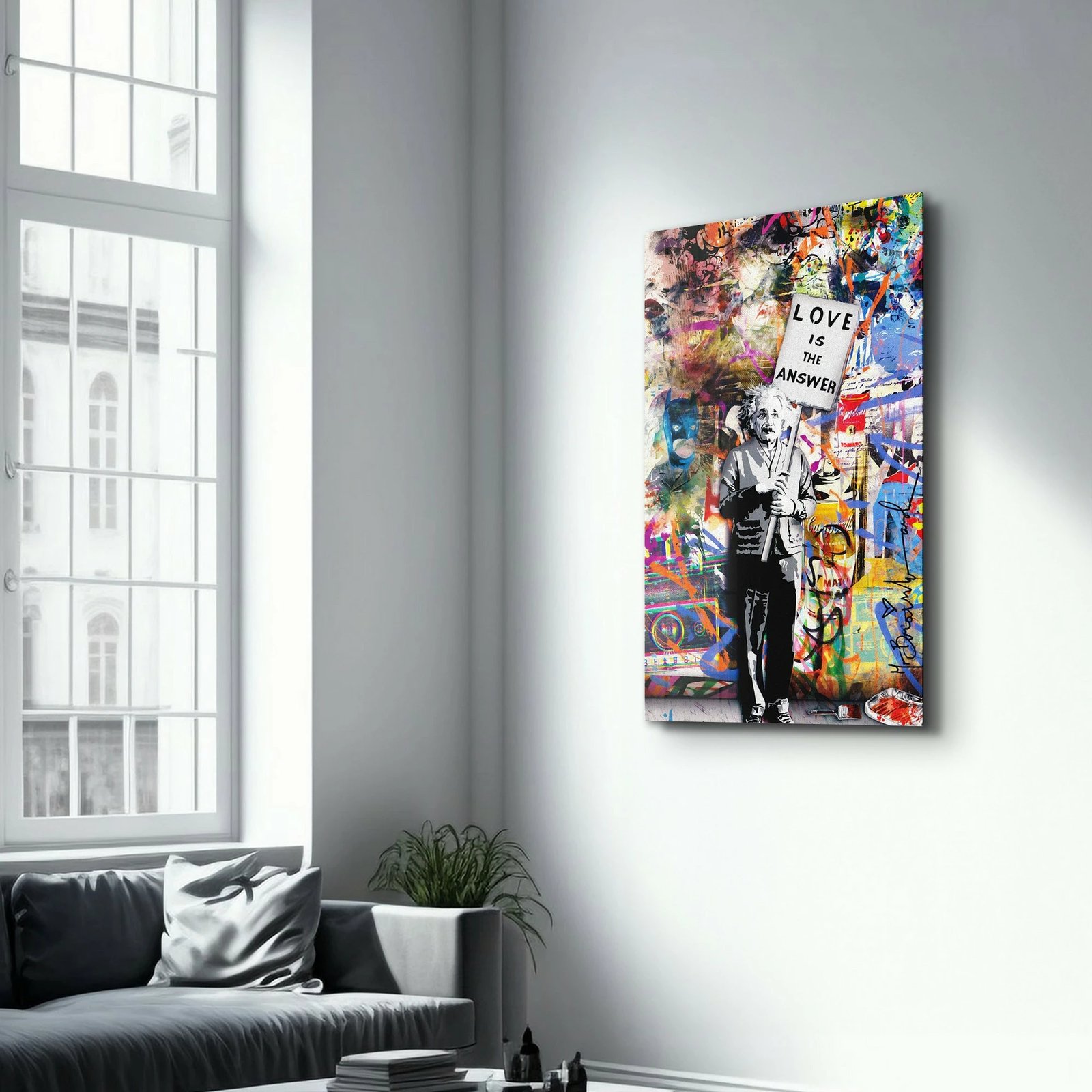 Pikturë dekorative prej xhami të temperuar, shumëngjyrëshe, Wallity VFT-3028, 46x72cm