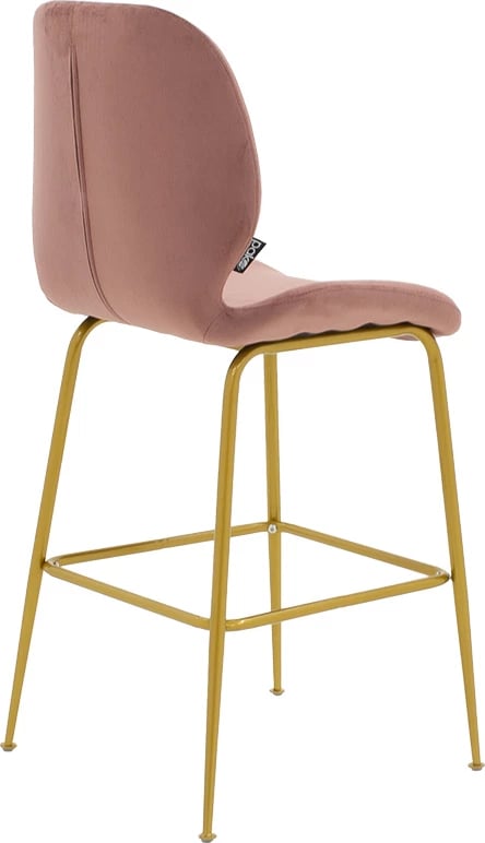 Karrige për bar Impel metal këmbë të arta-kadife mollë e kalbur