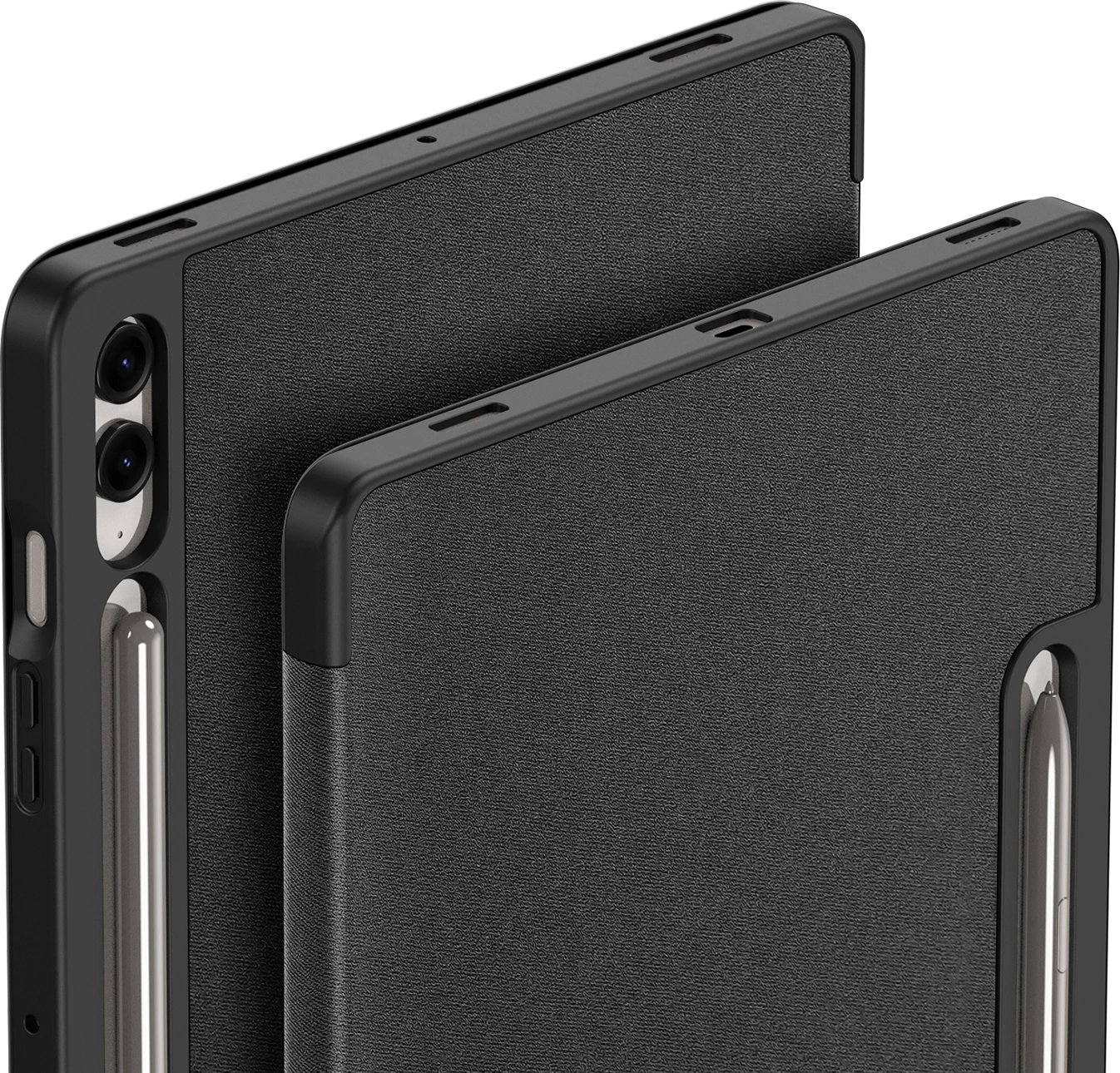 Mbështjellës tablet Dux Ducis Domo për Samsung Galaxy Tab S10+, S9+, S9 FE+, ECO lëkurë PU, me stand dhe kapak, e zezë