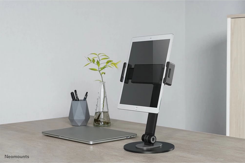 Mbajtës tavoline tabletë/celular Neomounts DS15-540BL1, universal, rrotullim 360°, i zi