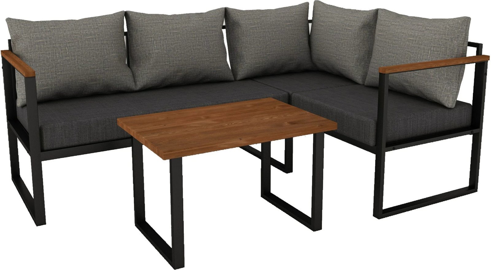 Set lounge për kopsht Skye Decor, gri dhe antracit, CPT5516-190