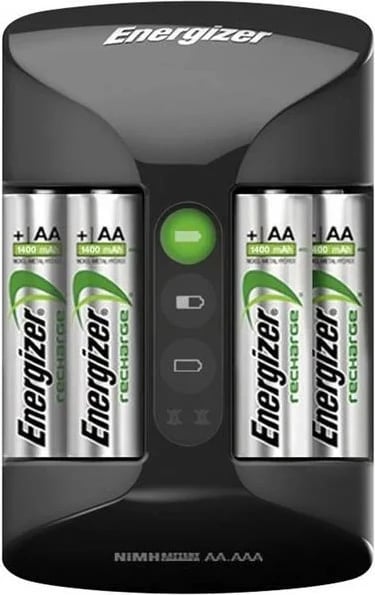 Karikues baterish Energizer Pro + Power Plus me 4 bateri AA, i zi
