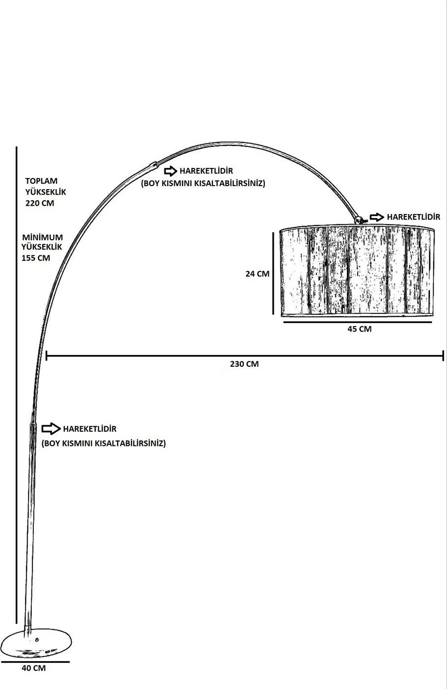 Llambë dyshemeje Opviq, 8545-3, ngjyrë antracit