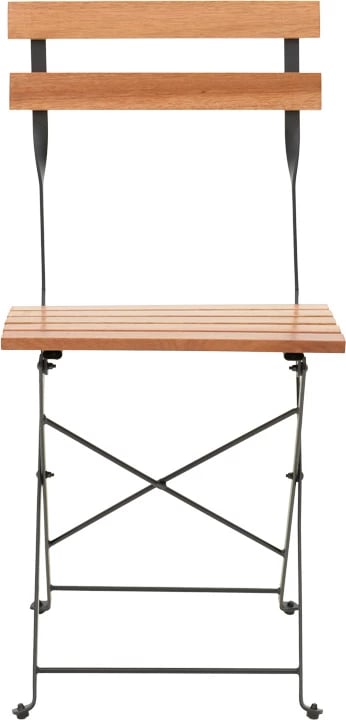 Tavolinë me karrige Pometia, set 3 copë, dru-metal, e palosshme