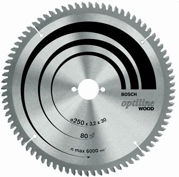 Disk sharrë BOSCH Optiline Wood 254x30x60z, metalik