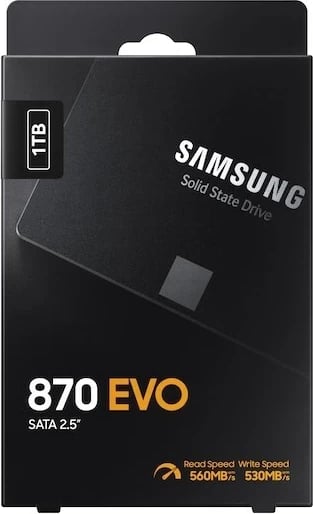 SSD Samsung 870 EVO 1TB, 2.5", SATA III, i zi