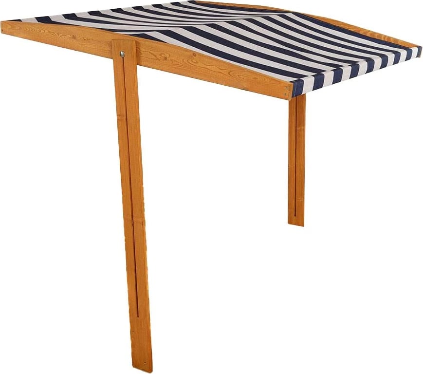 Tendë për kutinë me rërë, BABY MIX, 120x120 cm, me konstruksion druri, blu e bardhë