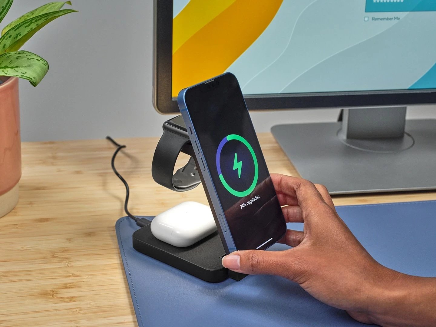 Karikues wireless Trust Viro, për kufje, celular, smartwatch, i zi