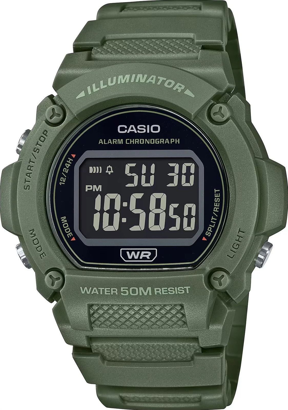 Orë dore për meshkuj CASIO SPORT-ILLUMINATOR, e gjelbër