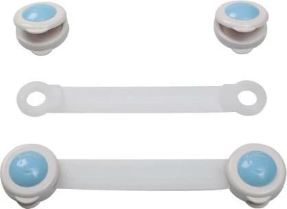 Kyç sigurie për sirtar/dollap/frigorifer, Baby Ono, ngjitës, e bardhë, set 2 copë