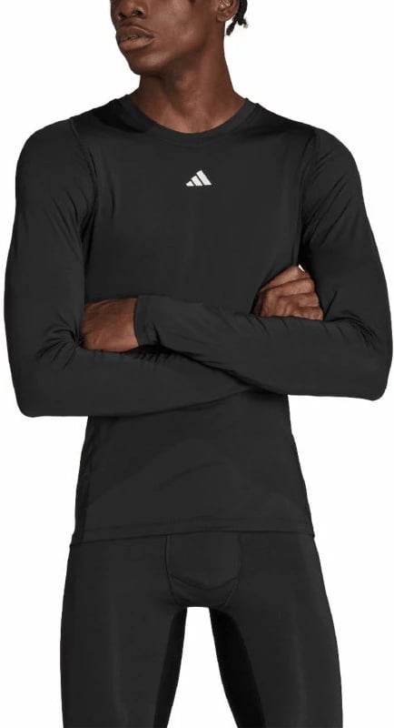 Maicë për meshkuj adidas Techfit Aeroready me mëngë të gjata, e zezë