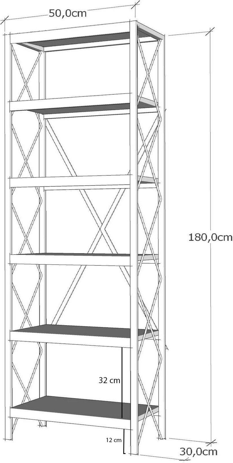 Raft librash Hanah Home, Suadiye, antracit