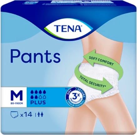 Pantallona për inkontinencë TENA Pants Plus Medium unisex, 14 copë