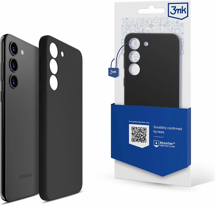 Mbështjellës silikoni 3mk për Samsung Galaxy S23+, i zi