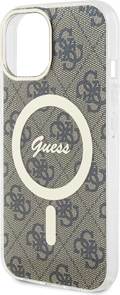 Mbështjellës Guess 4G MagSafe për iPhone 15, kafe Mbështjellës Guess 4G MagSafe për iPhone 15, kafe