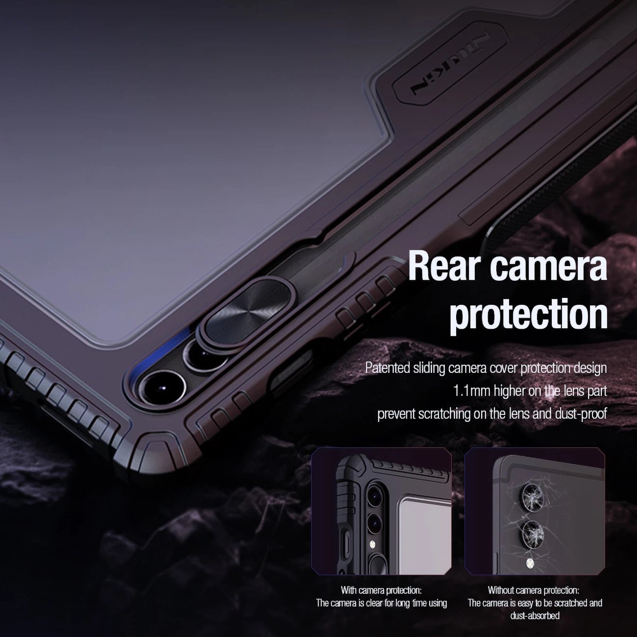 Mbështjellës Nillkin Bumper Leather Case Pro për Samsung Galaxy Tab S9+, e zezë