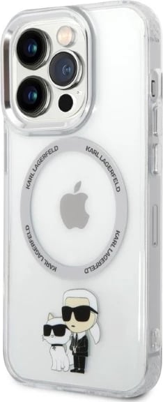 Mbështjellës Karl Lagerfeld Karl&Choupette MagSafe për iPhone 14 Pro, Transparent