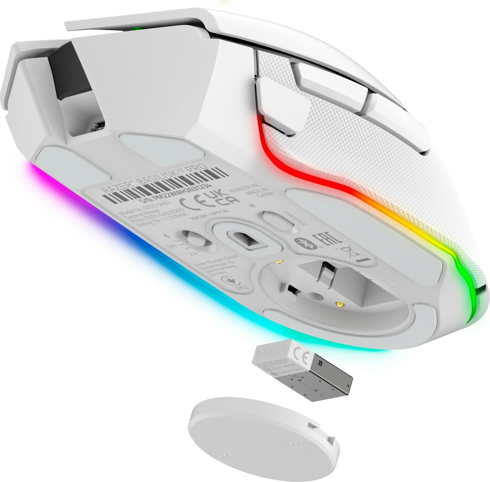 Maus Razer Basilisk V3 Pro wei wireless RGB