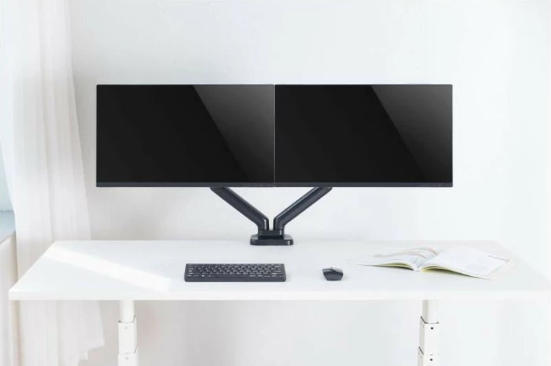 Mbajtëse tavoline për dy monitorë Techly ICA-LCD 462B, 17-32 inç, 9kg, e zezë