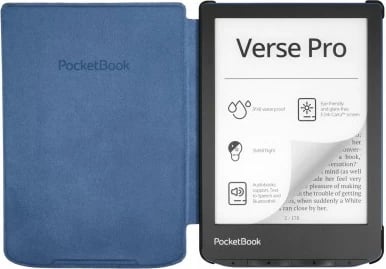 Mbështjellës PocketBook Shell për Verse / Verse Pro, lule, kaltër/bardhë