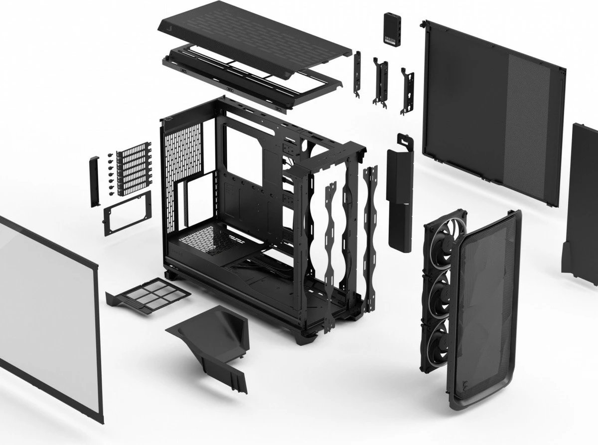 Kasë Fractal Design Meshify 3 XL Ambience Pro RGB BlackTG Light Tint, Tower, e zezë