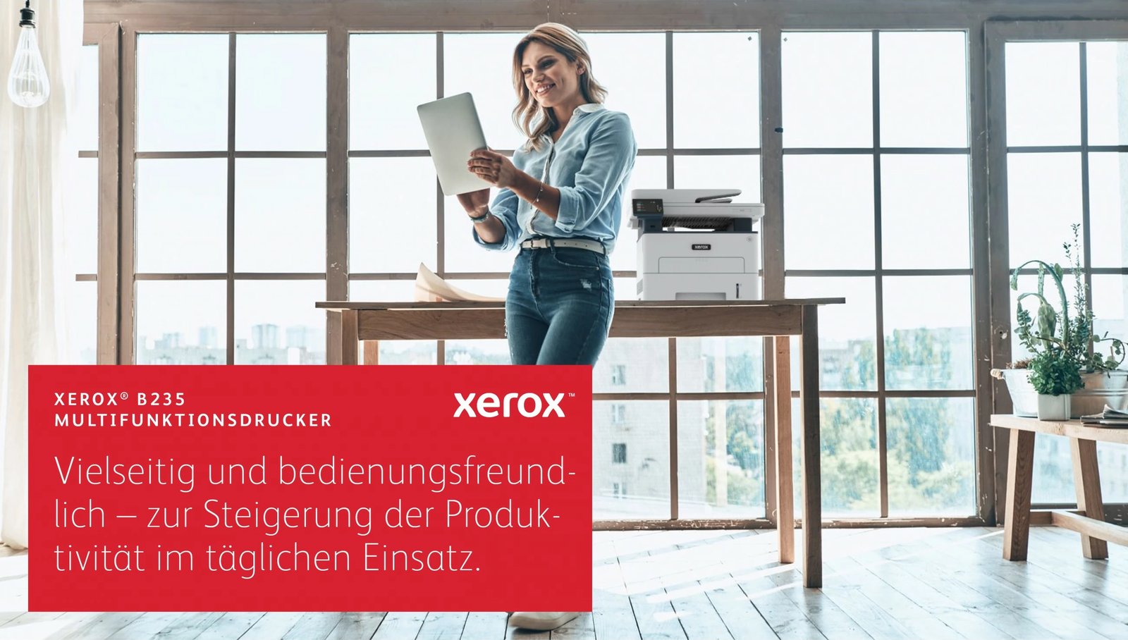 Printer multifunksional Xerox B235, laser, mono, wireless, duplex, A4, 251 fletë, bardhë/blu