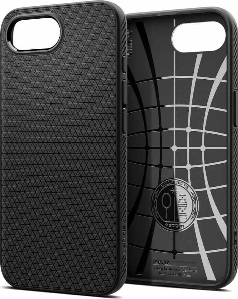 Mbështjellës Spigen Liquid Air për iPhone 16e, i zi mat