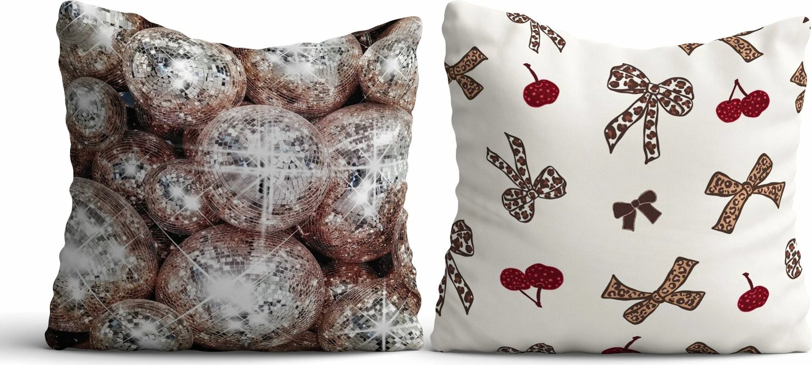 Set mbulesash jastëku për Krishtlindje, 2 copë, Evila Originals, PLW-NWYR26 - 16, shumëngjyrëshe, 43x43cm