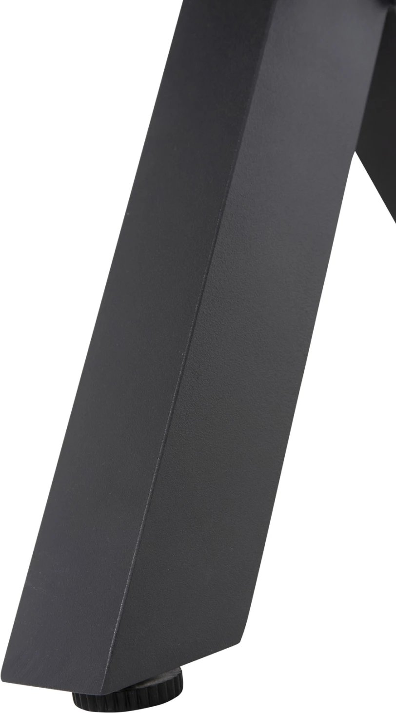 Stol alumini TAWNEE FH6040.01, ngjyrë antracit, sipërfaqe polivudi, ngjyrë druri natyral, 220x36x44.5H cm