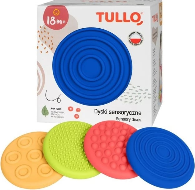 Set disqe sensorike Tullo, 4 copë, ngjyra të ndryshme