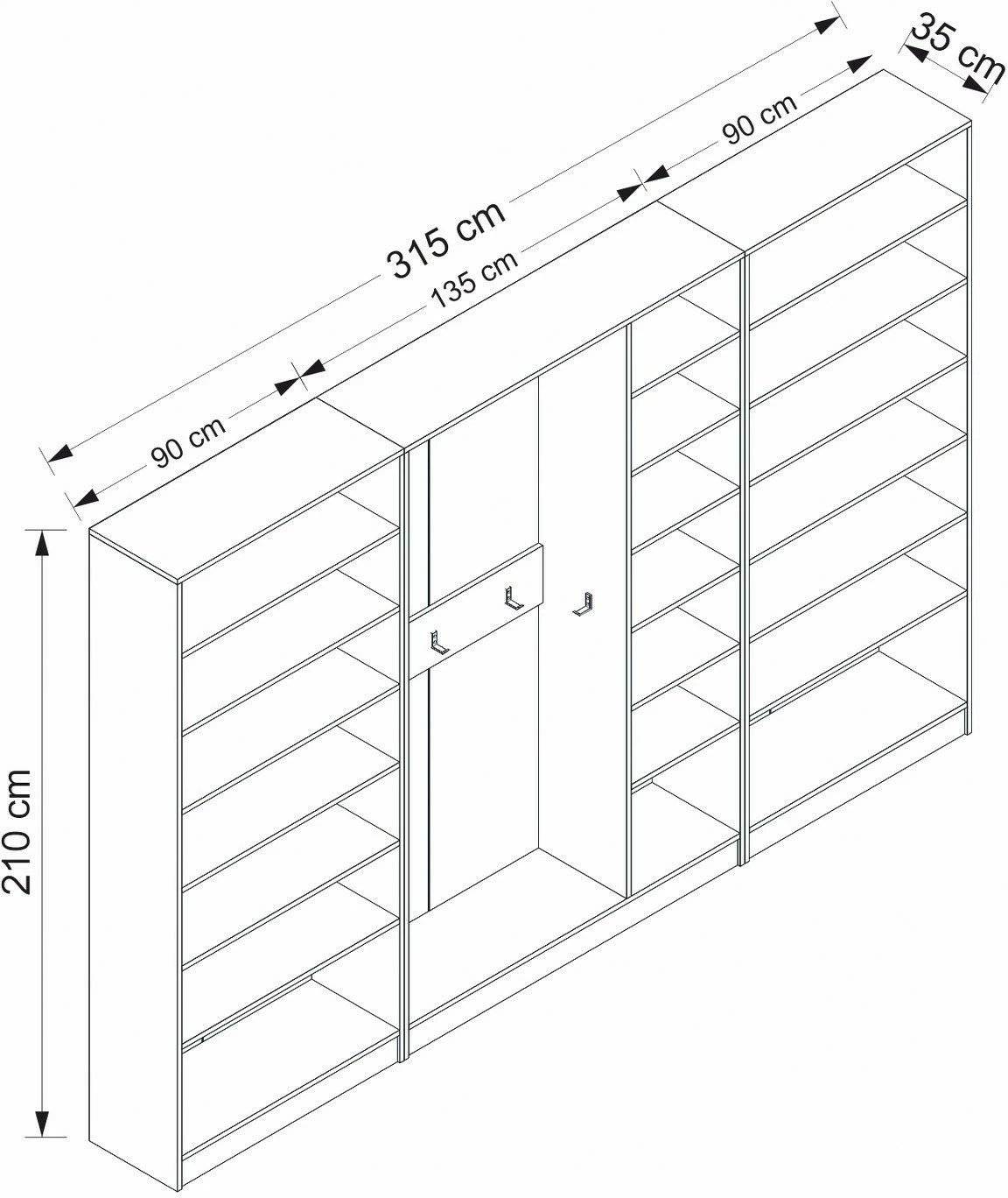 Stendë korridori Skye Decor, e bardhë, 8124