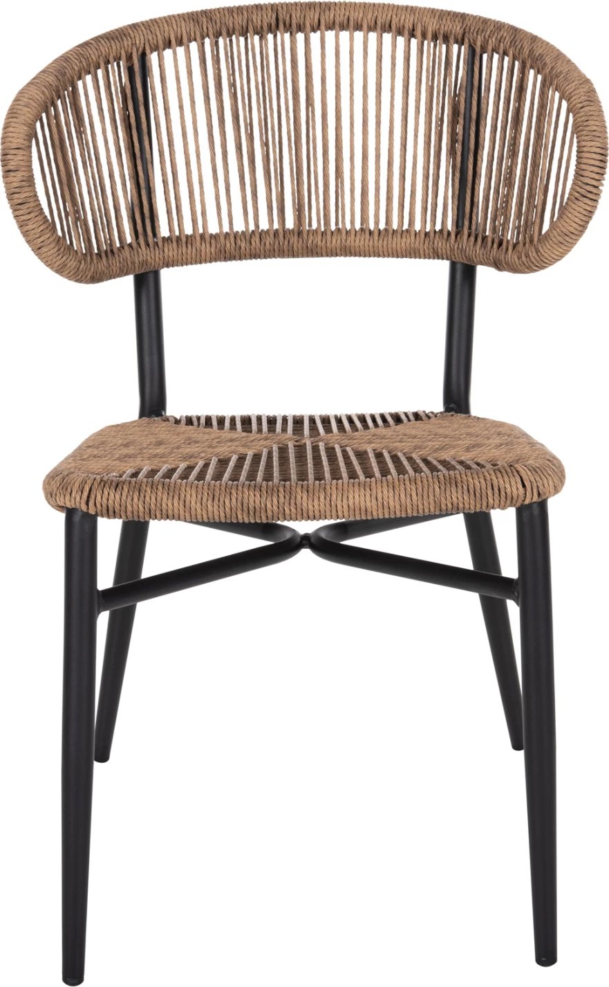 Karrige EULO FH6049.02 alumini, ngjyrë e zezë, ratan sintetik