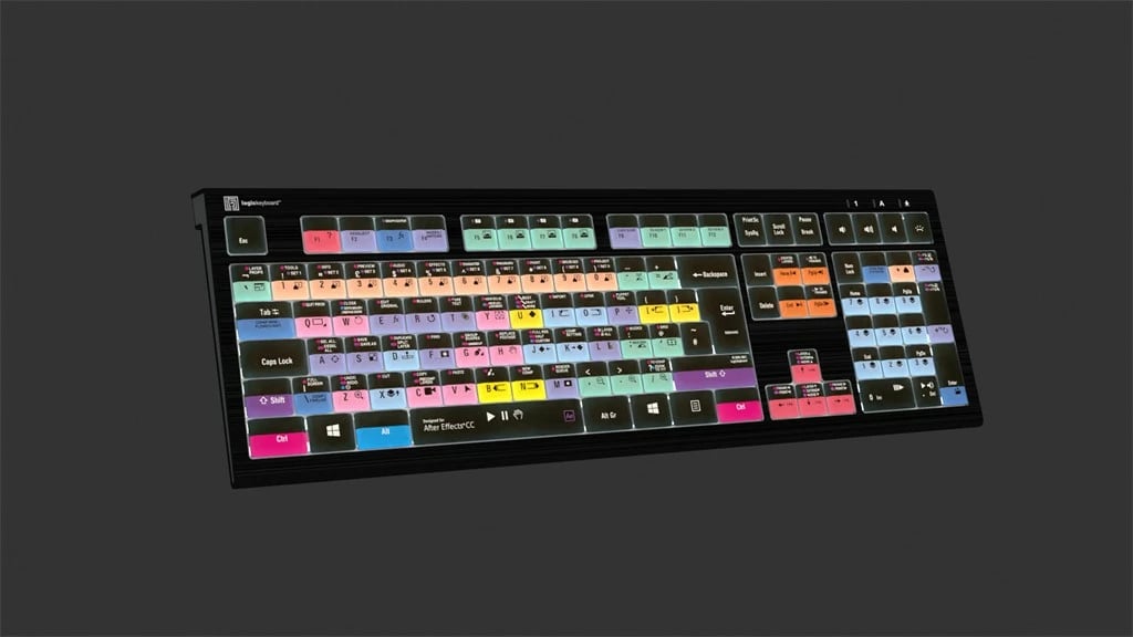 Tastierë LogicKeyboard Astra 2 Adobe After Effects CC UK për PC