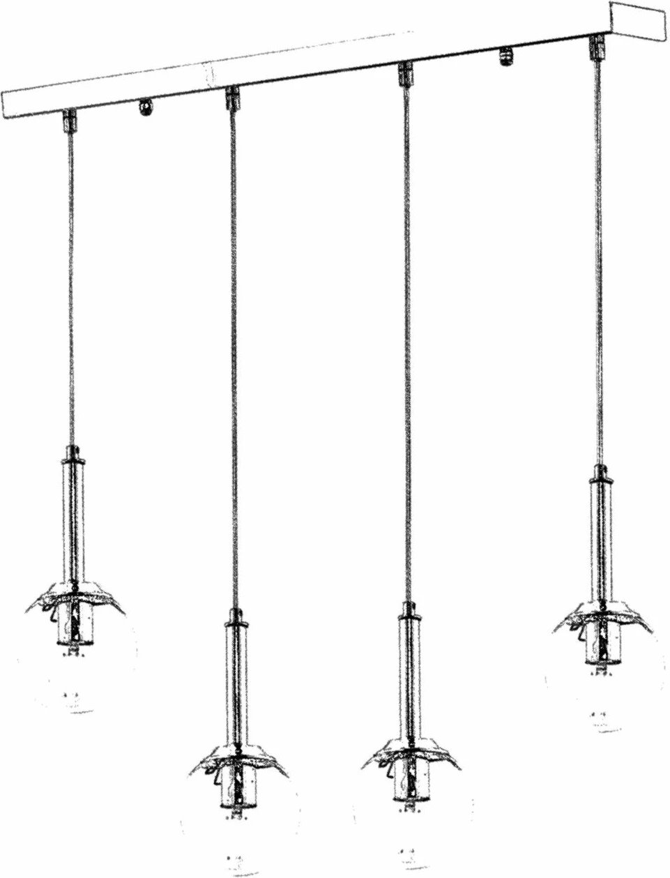 Llambë tavani Opviq, krom, AV-1781-4KY
