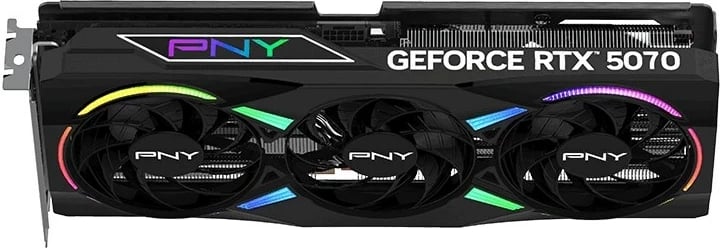 Kartelë grafike PNY GeForce RTX 5070 EPIC-X RGB OC, 12 GB GDDR7, E zezë