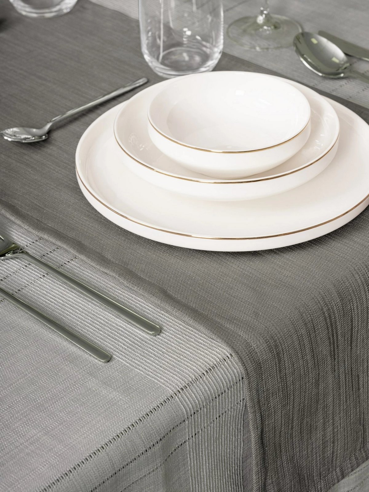 Set mbulesash tavoline (2 copë), L'essentiel, Jasmine 160, gri Set mbulesash tavoline (2 copë), L'essentiel, Jasmine 160, gri