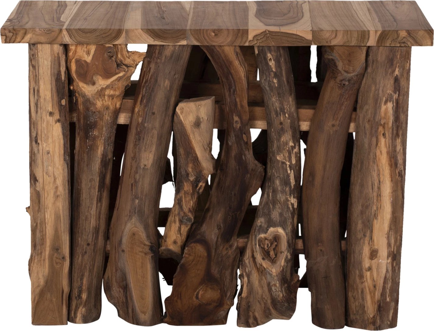 Konsol prej druri tik natyral, 100x35x75cm