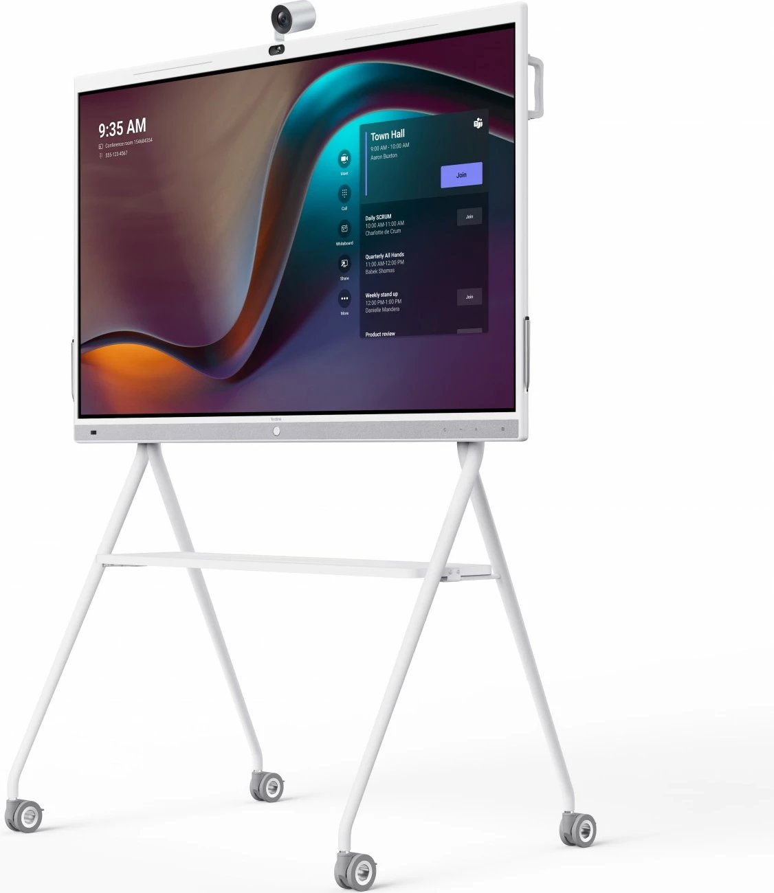 Mbajtës dyshemeje Yealink MeetingBoard 65, MB-FloorStand-650T, 165.1 cm (65"), Bardhë
