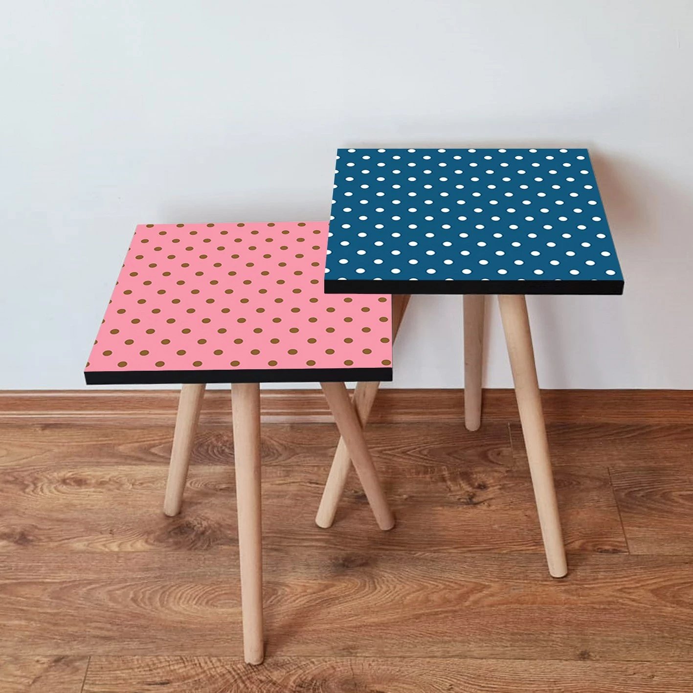 Set tavolinash të mbivendosura, 2 copë, Skye Decor, rozë, 2Shp448