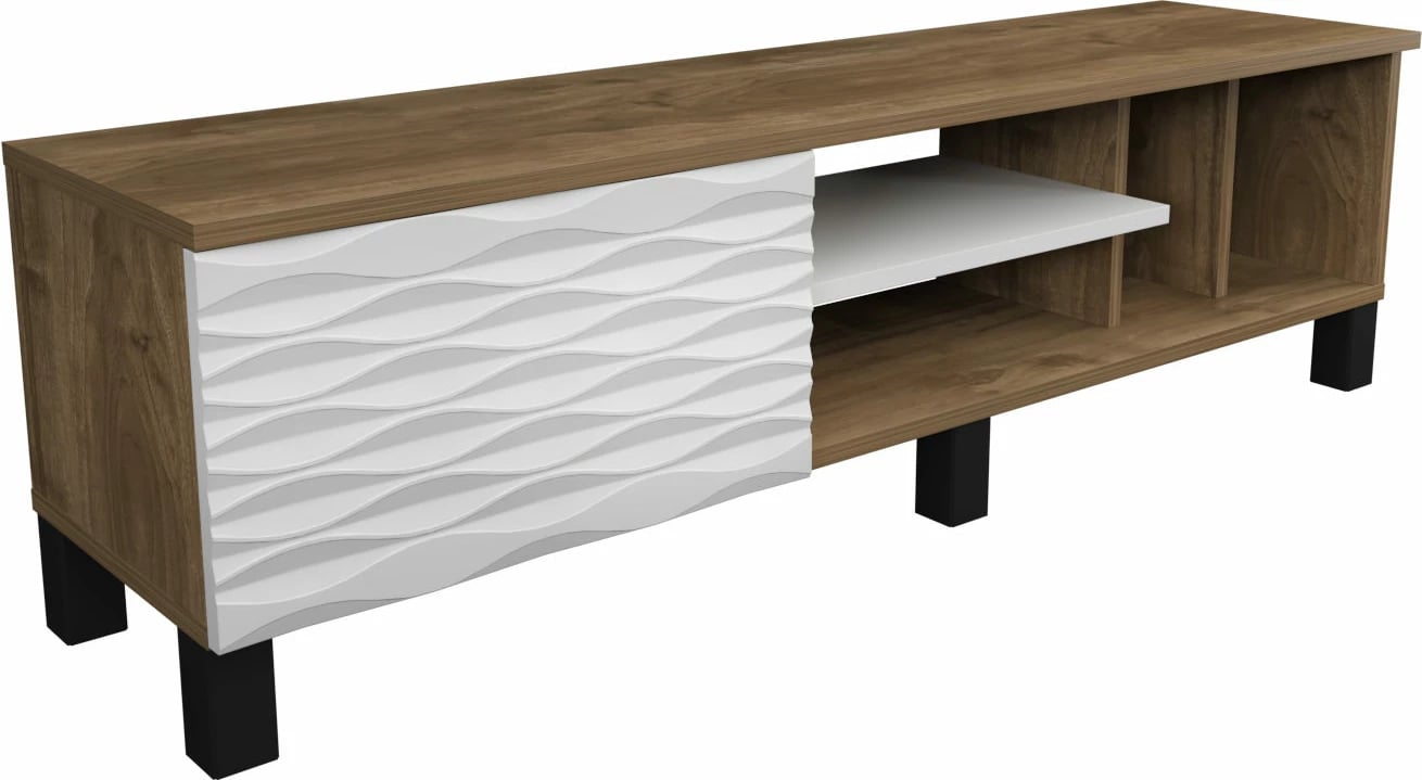 Komodë TV Skye Decor, ngjyrë arre dhe e bardhë, Olyo