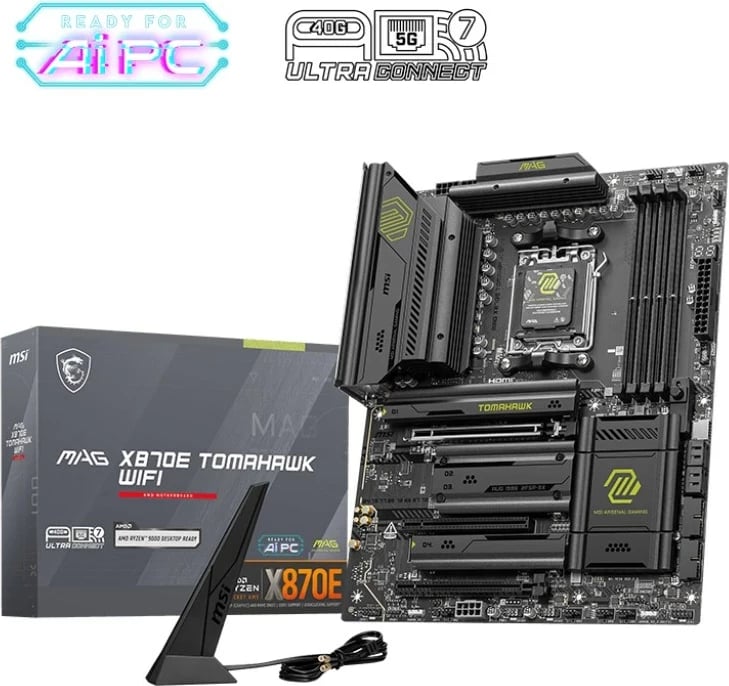 Pllakë amë MSI MAG X870E TOMAHAWK WIFI, Socket AM5, ATX, E zezë