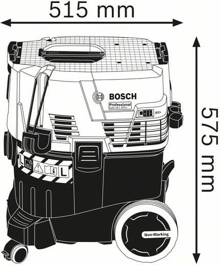 Fshesë me korrent Bosch GAS 35 L SFC+ Professional, 35 L, e zezë, blu