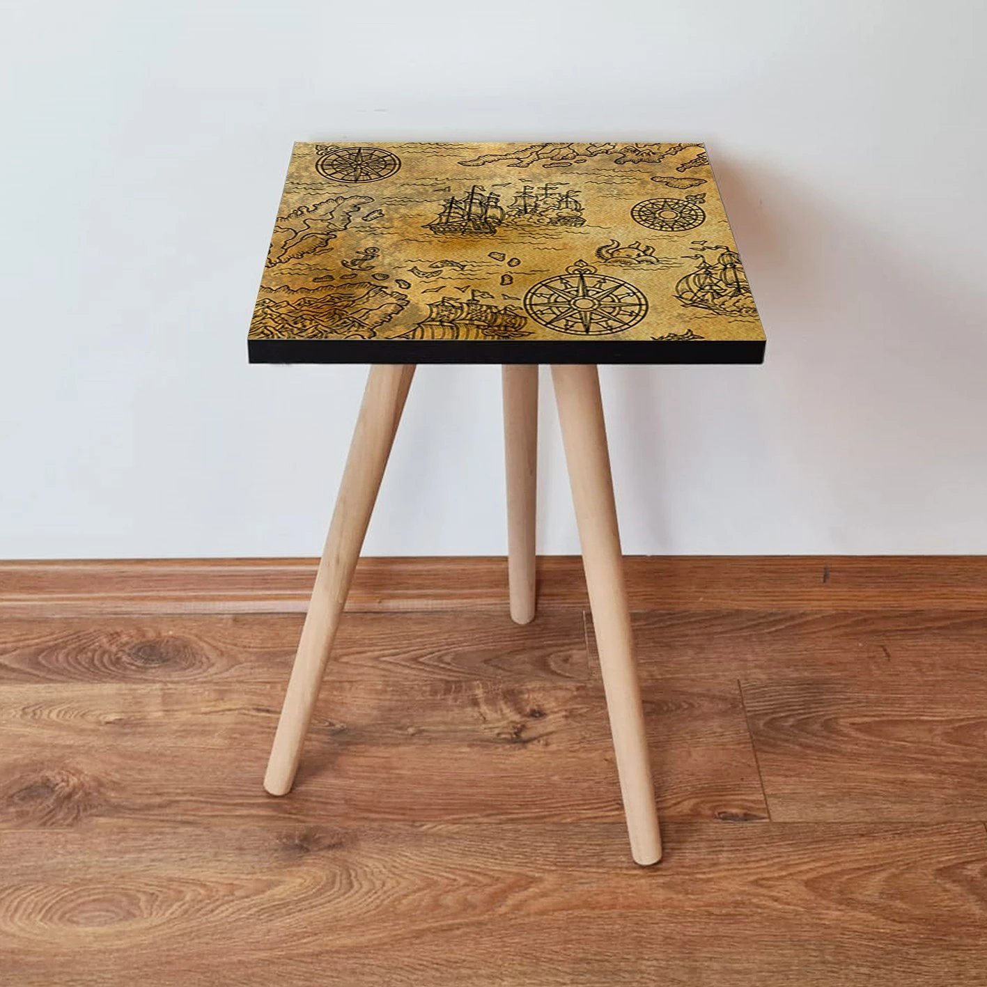 Tavolinë anësore Skye Decor, Shp145, ngjyrë camel