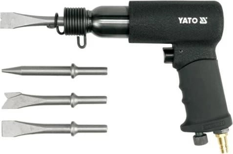 Çekiç pneumatik YATO YT-0990 me 4 daltë, i zi
