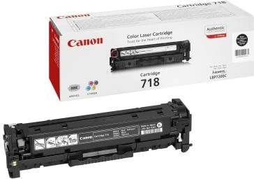 Toner Canon 718 Black all-in-one ~3,400 faqe origjinal e zezë, pako 1