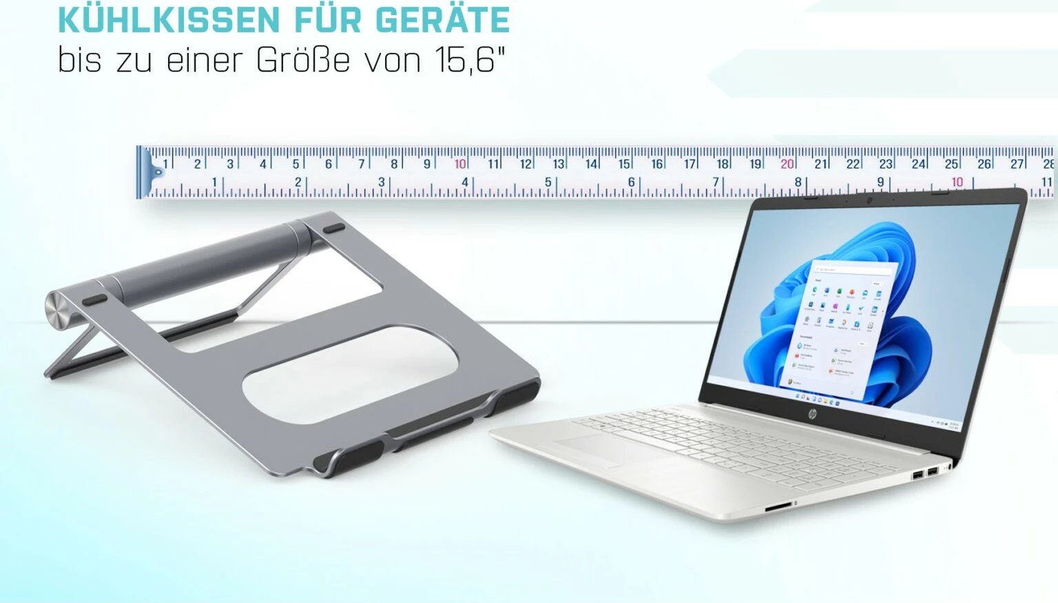 Stand ftohës me docking station I-Tec, Metal, USB-C, deri 15.6 inç, gri