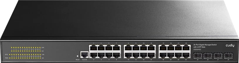Switch 24-portësh, Other GS2024S2, Layer 2, 4 slot SFP, i zi
