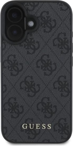 Mbështjellës Guess 4G Classic për iPhone 16, i zi Mbështjellës Guess 4G Classic për iPhone 16, i zi