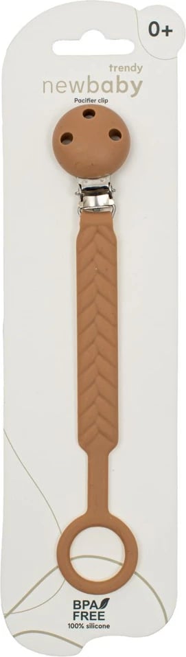 Kapëse biberoni, New Baby, silikon, BPA-free, universale, ngjyrë kafe